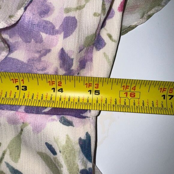 Lauren Ralph Lauren * Ruffled Floral Watercolor Maxi Dress | Size 8 - Picture 11 of 12